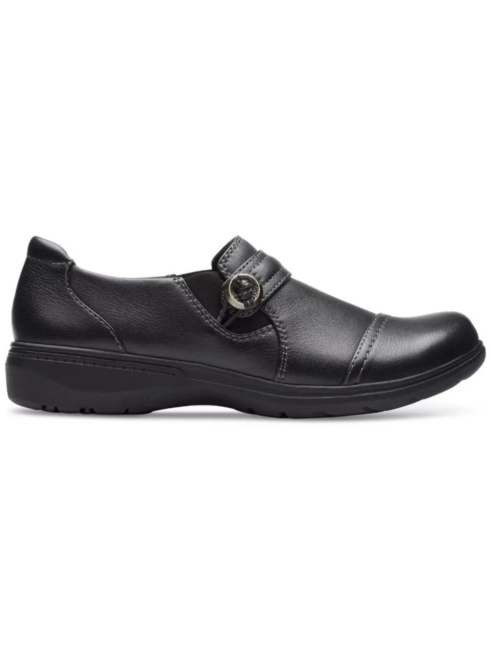 Clarks Carleigh Pearl Slip-On Loafer Women's Size 12M Black Leather Closed Toe